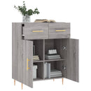 skænk 69,5x34x90 cm konstrueret træ grå sonoma-eg
