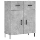 skænk 69,5x34x90 cm konstrueret træ betongrå