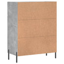 skænk 69,5x34x90 cm konstrueret træ betongrå