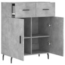 skænk 69,5x34x90 cm konstrueret træ betongrå