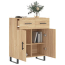 skænk 69,5x34x90 cm konstrueret træ sonoma-eg