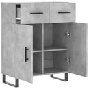 skænk 69,5x34x90 cm konstrueret træ betongrå