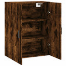 væghængt skab 69,5x34x90 cm konstrueret træ røget sonoma-eg