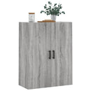 væghængt skab 69,5x34x90 cm konstrueret træ grå sonoma-eg