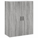væghængt skab 69,5x34x90 cm konstrueret træ grå sonoma-eg