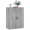 væghængt skab 69,5x34x90 cm konstrueret træ grå sonoma-eg