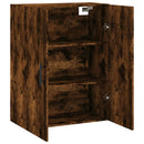 væghængt skab 69,5x34x90 cm konstrueret træ røget sonoma-eg
