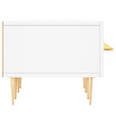 tv-bord 150x36x30 cm konstrueret træ hvid