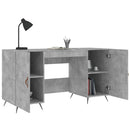 skrivebord 140x50x75 cm konstrueret træ betongrå
