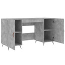 skrivebord 140x50x75 cm konstrueret træ betongrå
