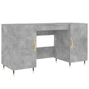 skrivebord 140x50x75 cm konstrueret træ betongrå