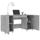 skrivebord 140x50x75 cm konstrueret træ betongrå