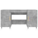 skrivebord 140x50x75 cm konstrueret træ betongrå
