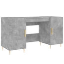 skrivebord 140x50x75 cm konstrueret træ betongrå