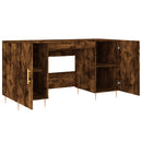 skrivebord 140x50x75 cm konstrueret træ røget egetræsfarve