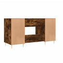 skrivebord 140x50x75 cm konstrueret træ røget egetræsfarve