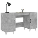 skrivebord 140x50x75 cm konstrueret træ betongrå