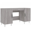 skrivebord 140x50x75 cm konstrueret træ grå sonoma-eg