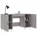 skrivebord 140x50x75 cm konstrueret træ grå sonoma-eg