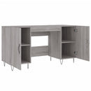 skrivebord 140x50x75 cm konstrueret træ grå sonoma-eg