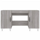 skrivebord 140x50x75 cm konstrueret træ grå sonoma-eg