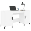 skrivebord 140x50x75 cm konstrueret træ hvid