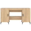skrivebord 140x50x75 cm konstrueret træ sonoma-eg