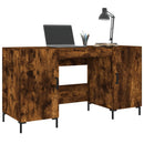 skrivebord 140x50x75 cm konstrueret træ røget egetræsfarve