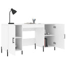 skrivebord 140x50x75 cm konstrueret træ hvid