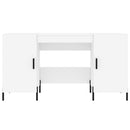 skrivebord 140x50x75 cm konstrueret træ hvid