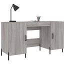 skrivebord 140x50x75 cm konstrueret træ grå sonoma-eg