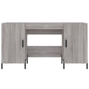 skrivebord 140x50x75 cm konstrueret træ grå sonoma-eg