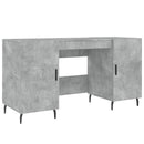 skrivebord 140x50x75 cm konstrueret træ betongrå