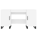 skrivebord 140x50x75 cm konstrueret træ hvid