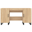 skrivebord 140x50x75 cm konstrueret træ sonoma-eg