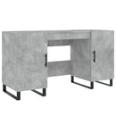skrivebord 140x50x75 cm konstrueret træ betongrå