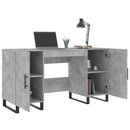 skrivebord 140x50x75 cm konstrueret træ betongrå