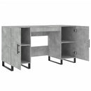 skrivebord 140x50x75 cm konstrueret træ betongrå