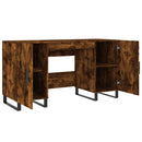 skrivebord 140x50x75 cm konstrueret træ røget egetræsfarve