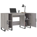 skrivebord 140x50x75 cm konstrueret træ grå sonoma-eg