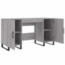 skrivebord 140x50x75 cm konstrueret træ grå sonoma-eg