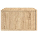 væghængt sengebord 35x35x20 cm sonoma-eg