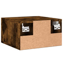 væghængt sengebord 35x35x20 cm røget egetræsfarve
