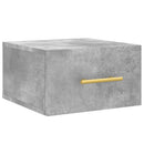 væghængte sengeborde 2 stk. 35x35x20 cm betongrå