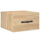 væghængt sengebord 35x35x20 cm sonoma-eg