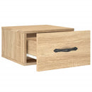 væghængt sengebord 35x35x20 cm sonoma-eg