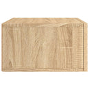 væghængt sengebord 35x35x20 cm sonoma-eg