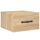 væghængte sengeborde 2 stk. 35x35x20 cm sonoma-eg