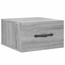 væghængt sengebord 35x35x20 cm grå sonoma-eg