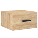væghængt sengebord 35x35x20 cm sonoma-eg